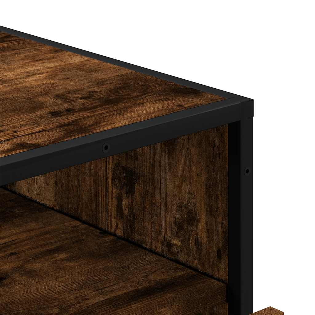 Dulap cu sertar, stejar fumuriu, 70x41x70 cm, lemn prelucrat — imaginea 8