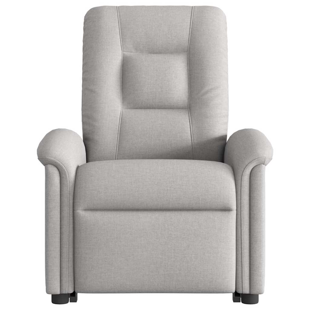 Fotoliu reclinabil electric, tesatura gri nor — imaginea 5