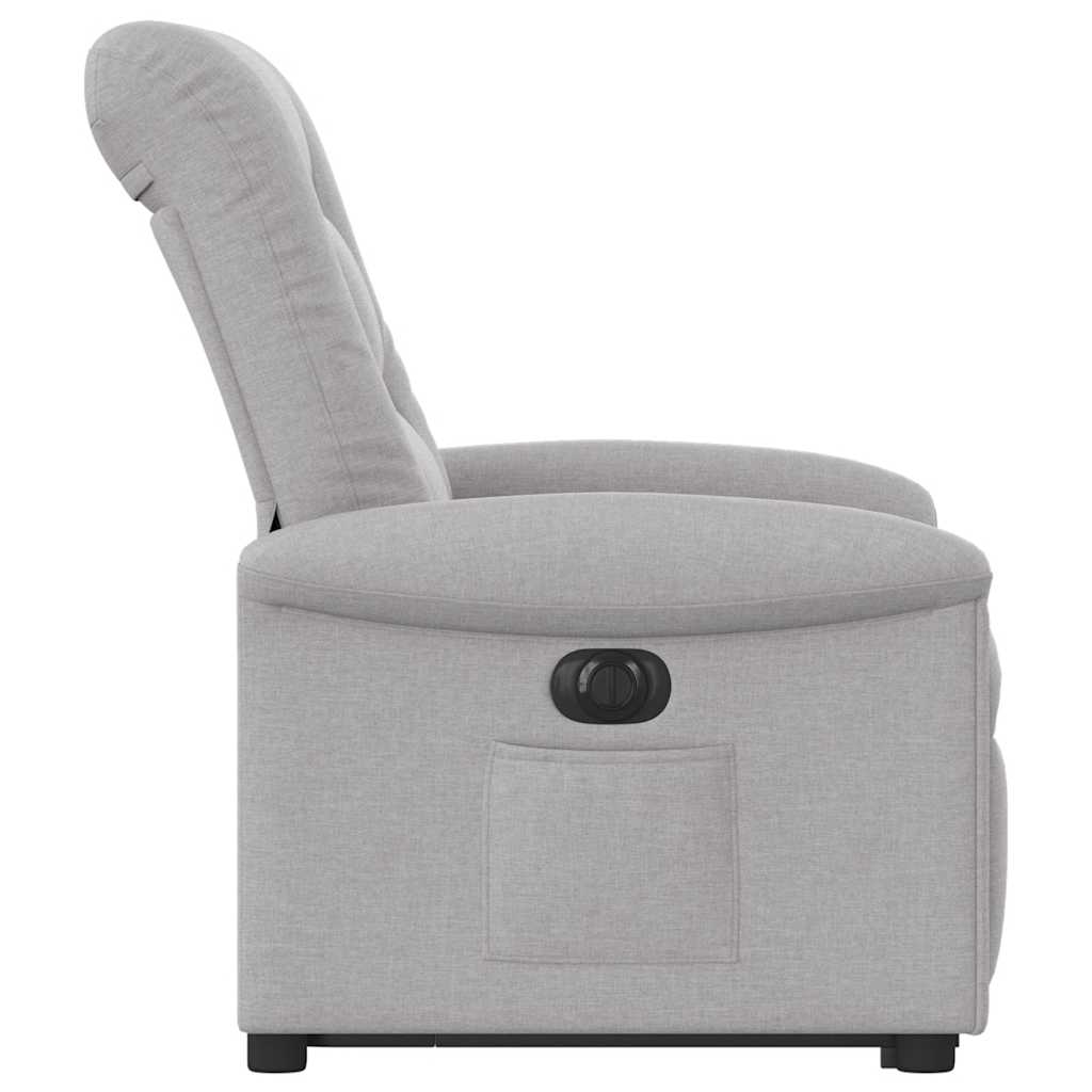 Fotoliu reclinabil electric, tesatura gri nor — imaginea 6