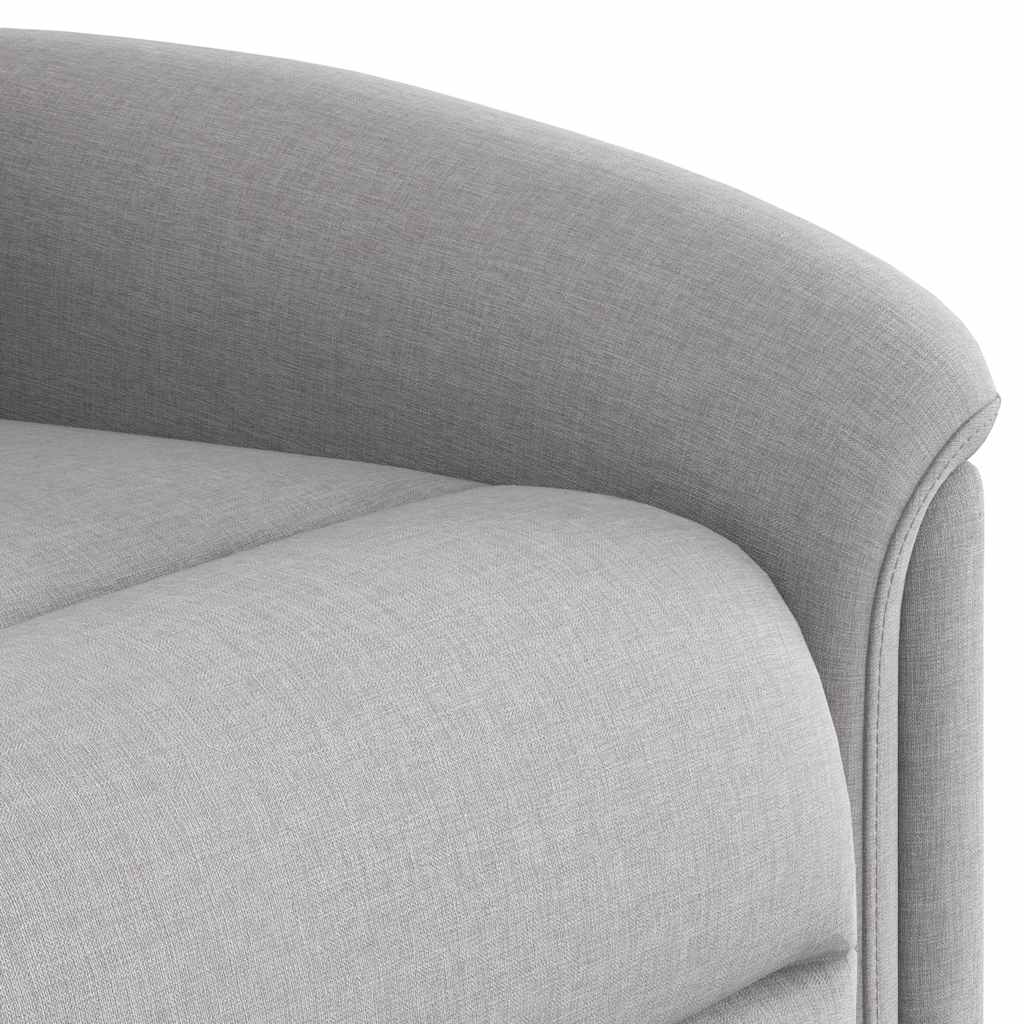Fotoliu reclinabil electric, tesatura gri nor — imaginea 13