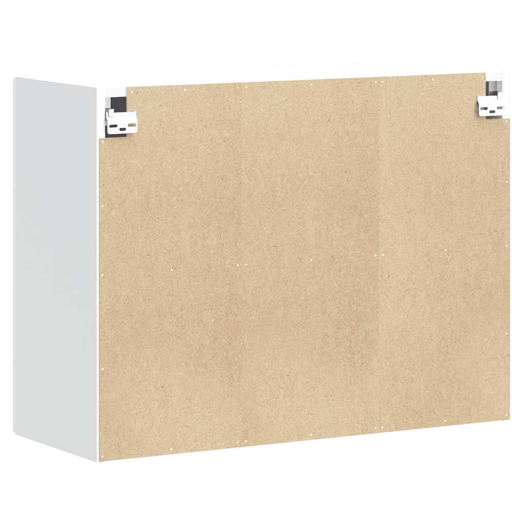 Dulap de bucatarie "Porto" din lemn prelucrat alb lucios, marime 80x31x60 cm, model 1x dulap de perete (2 usi) — imaginea 8
