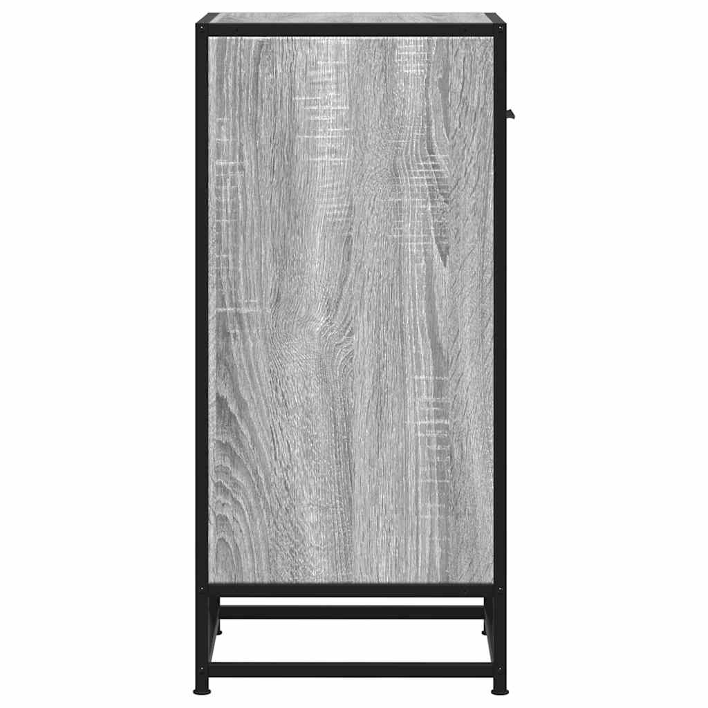 Dulap, gri sonoma, 35,5x35x76 cm, lemn prelucrat si metal — imaginea 6