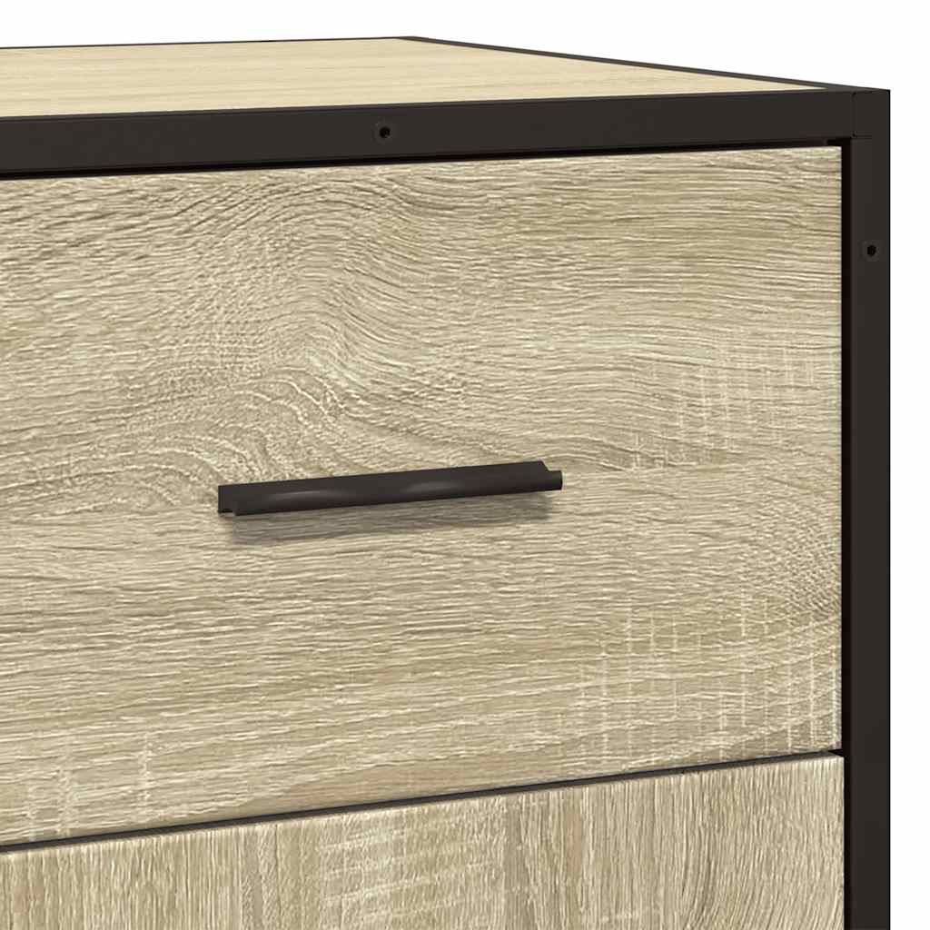 Dulap, stejar sonoma, 35,5x35x76 cm, lemn prelucrat si metal — imaginea 9