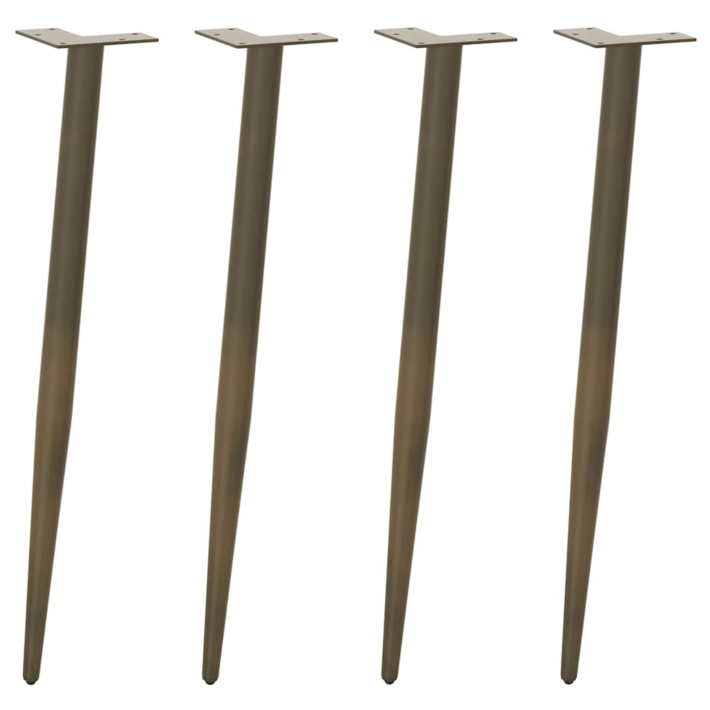 Picioare masuta de cafea Forma conica 4 buc Otel natural Otel, mărime 72-73 cm
