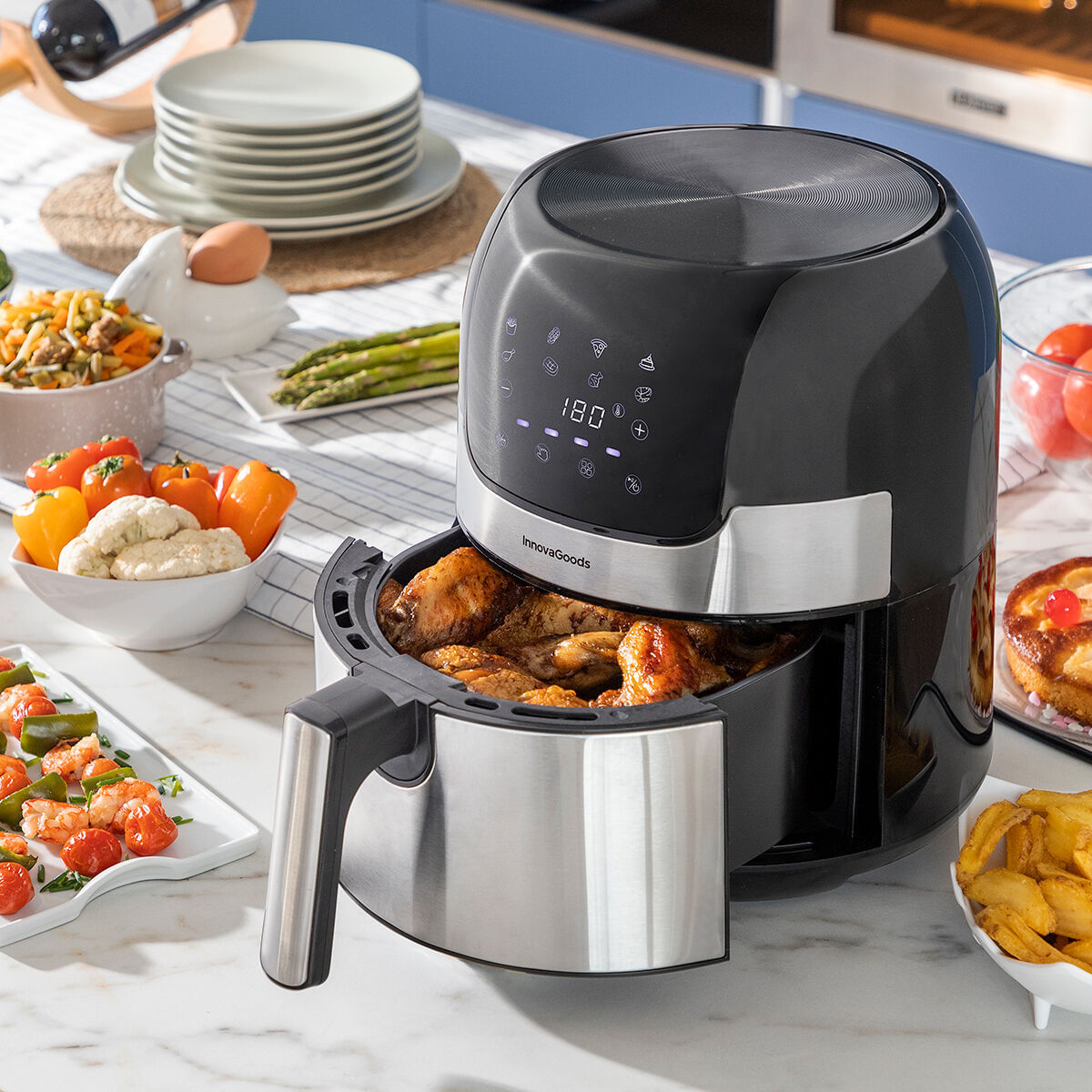 Friteuza cu Aer InnovaGoods Fryinn 3500 Negru 1400 W 3,5 L Otel inoxidabil
