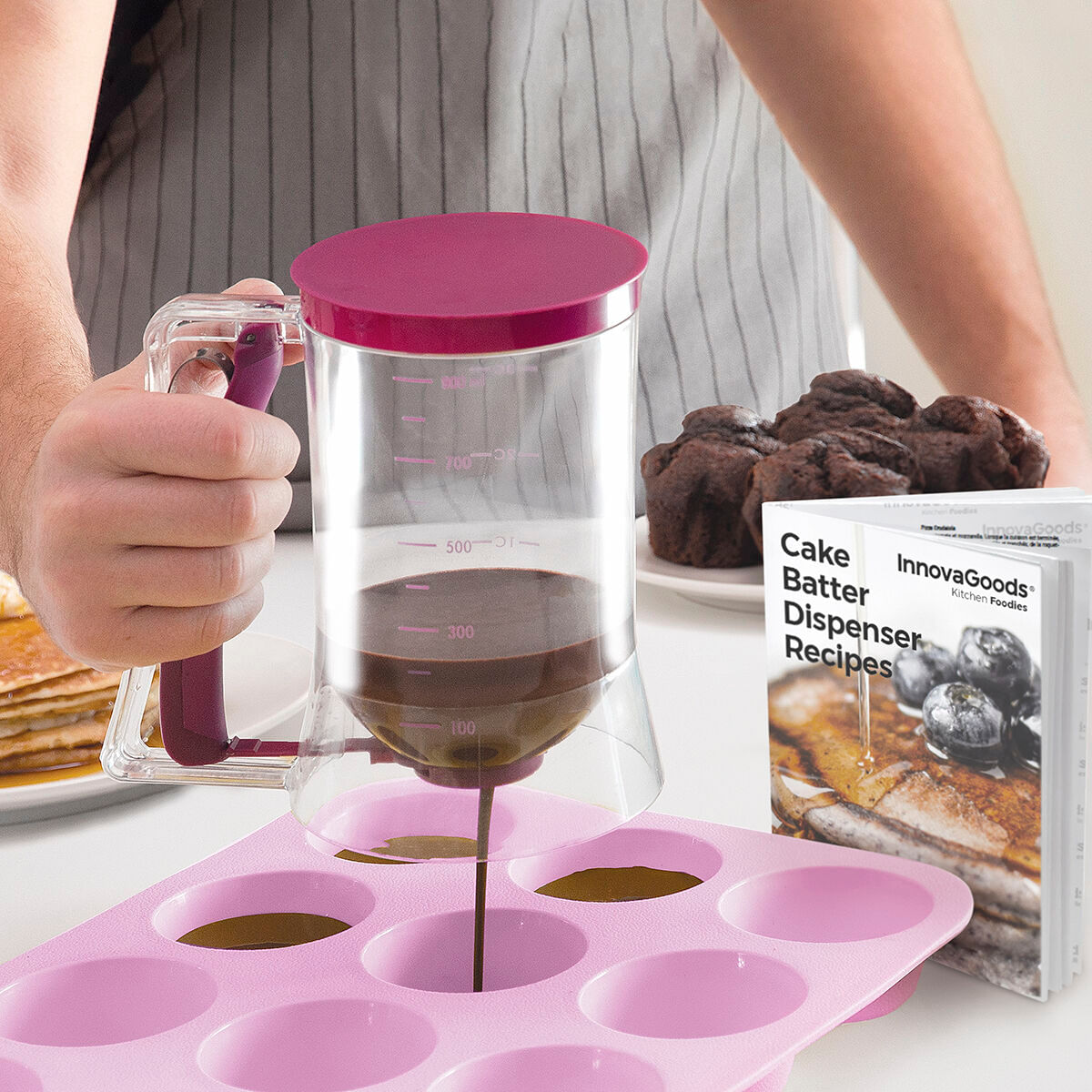 Halba Dozatoare pentru Patiserie cu Carte de Retete InnovaGoods