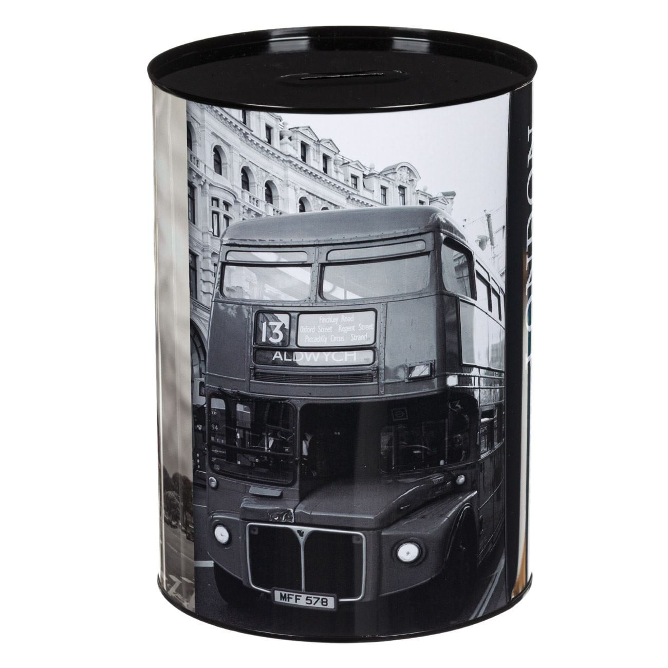 Pusculita metalica, london, negru, 16 x 21cm - 1 | YEO