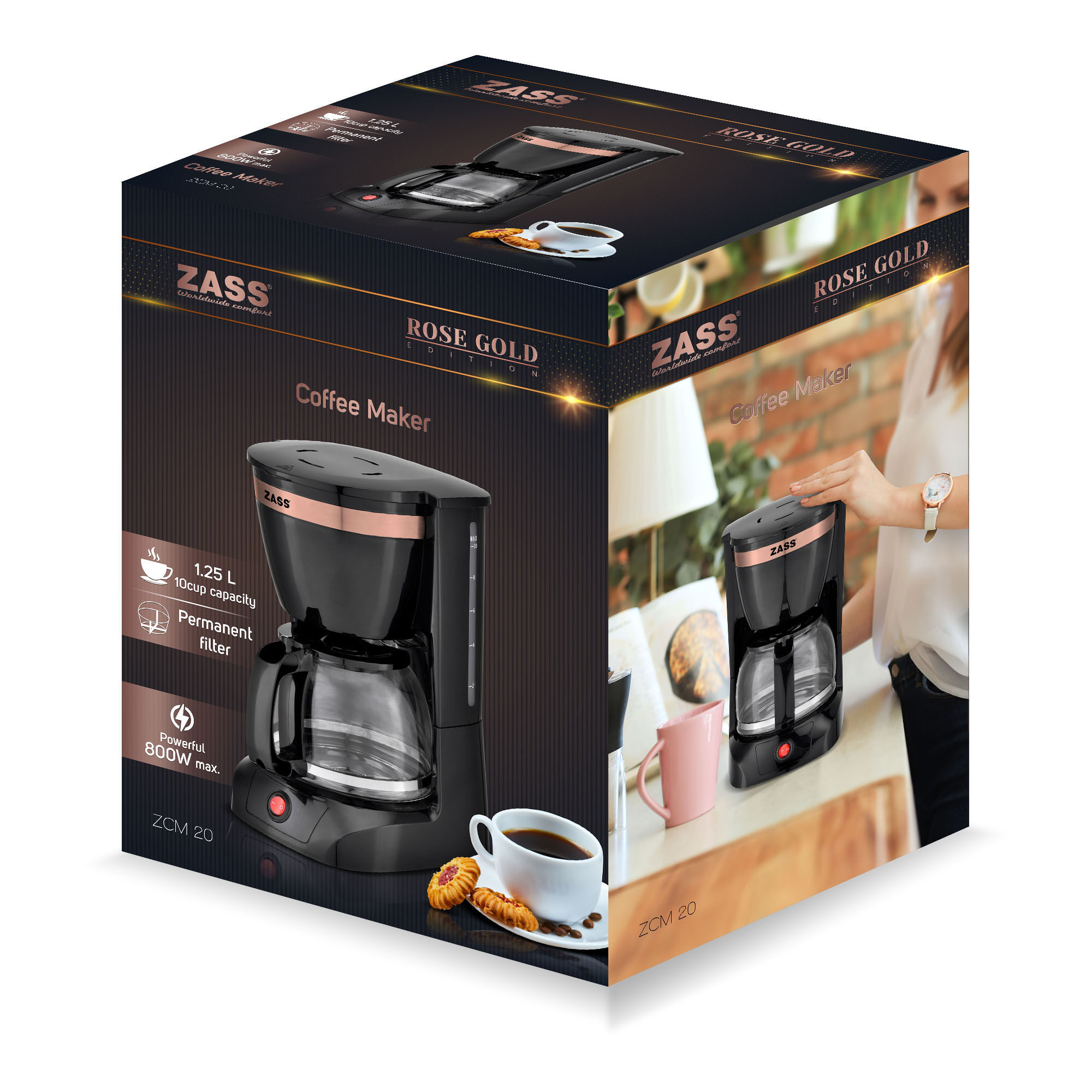 Cafetiera ZASS Rose Gold ZCM 20 - 4 | YEO