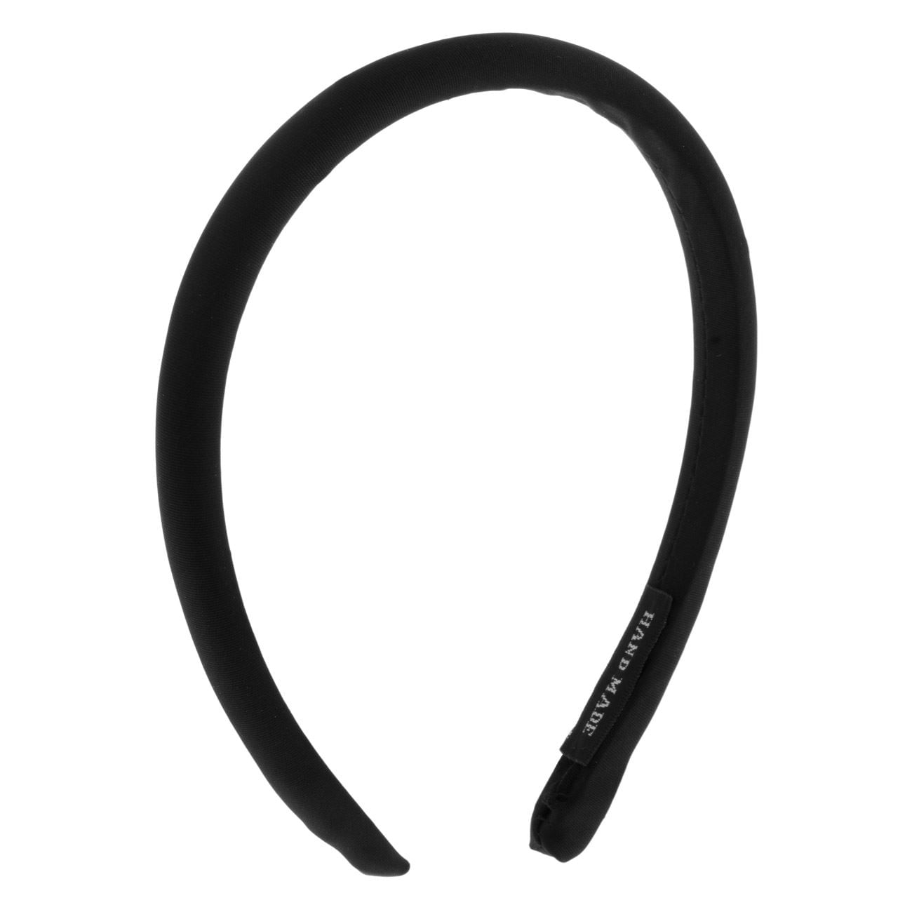 Bentita par, puffy, satinata, culoare negru