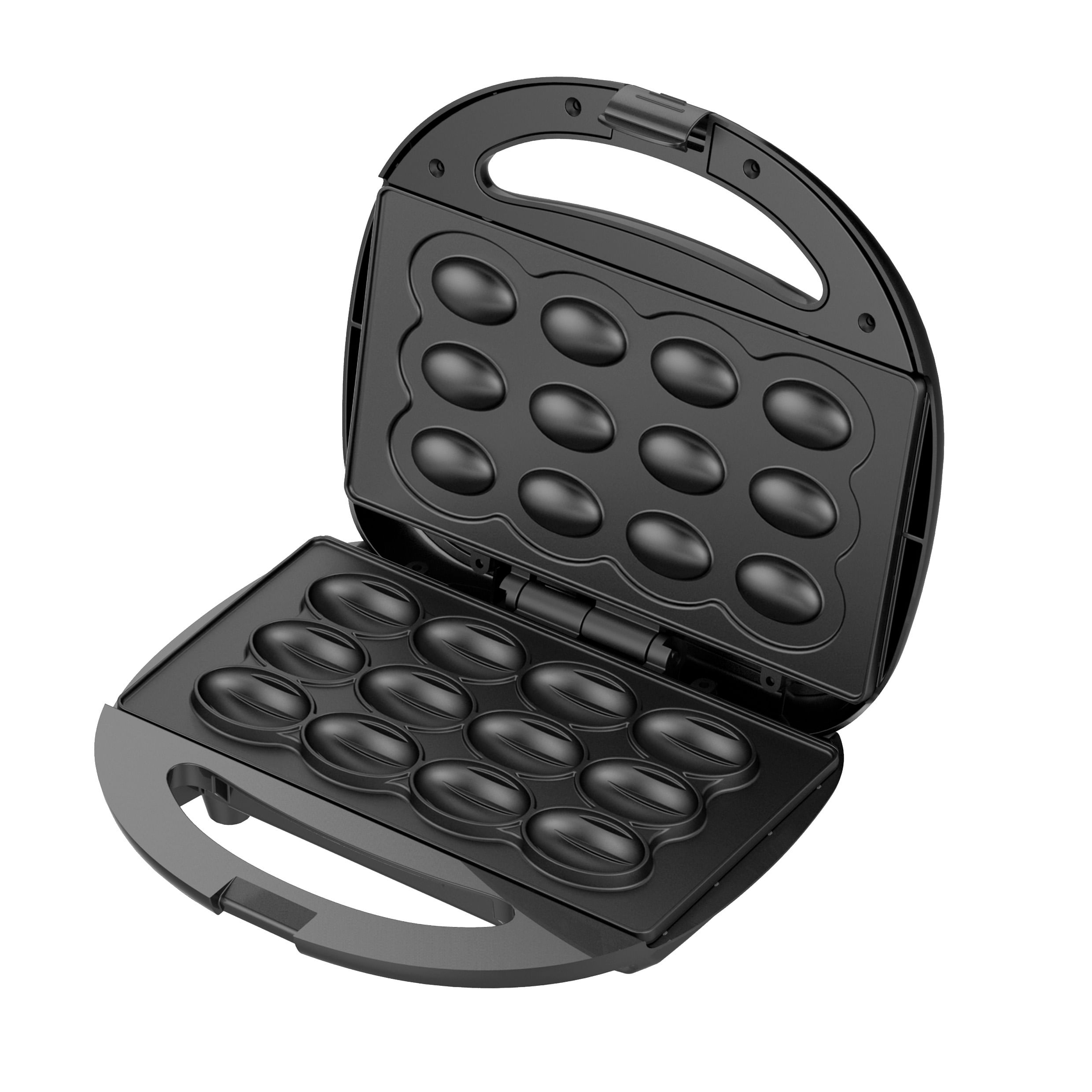 Aparat pentru copt forme coji de nuci, 12 forme, 1200W, Negru, indicator luminos, Placi Neaderente, Adler AD3071 - 3 | YEO