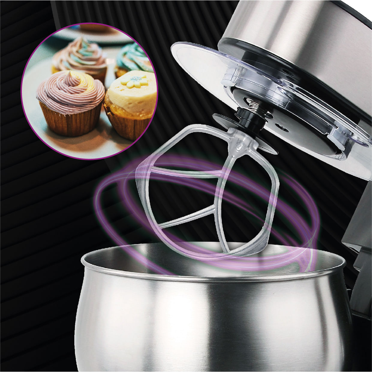 Mixer Planetar Camry CR 4223 , Putere 2000 W, Capacitate bol 5 Litri - 1 | YEO