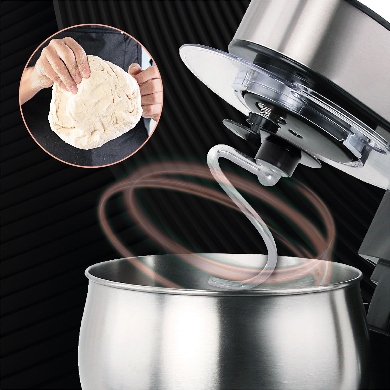 Mixer Planetar Camry CR 4223 , Putere 2000 W, Capacitate bol 5 Litri - 2 | YEO
