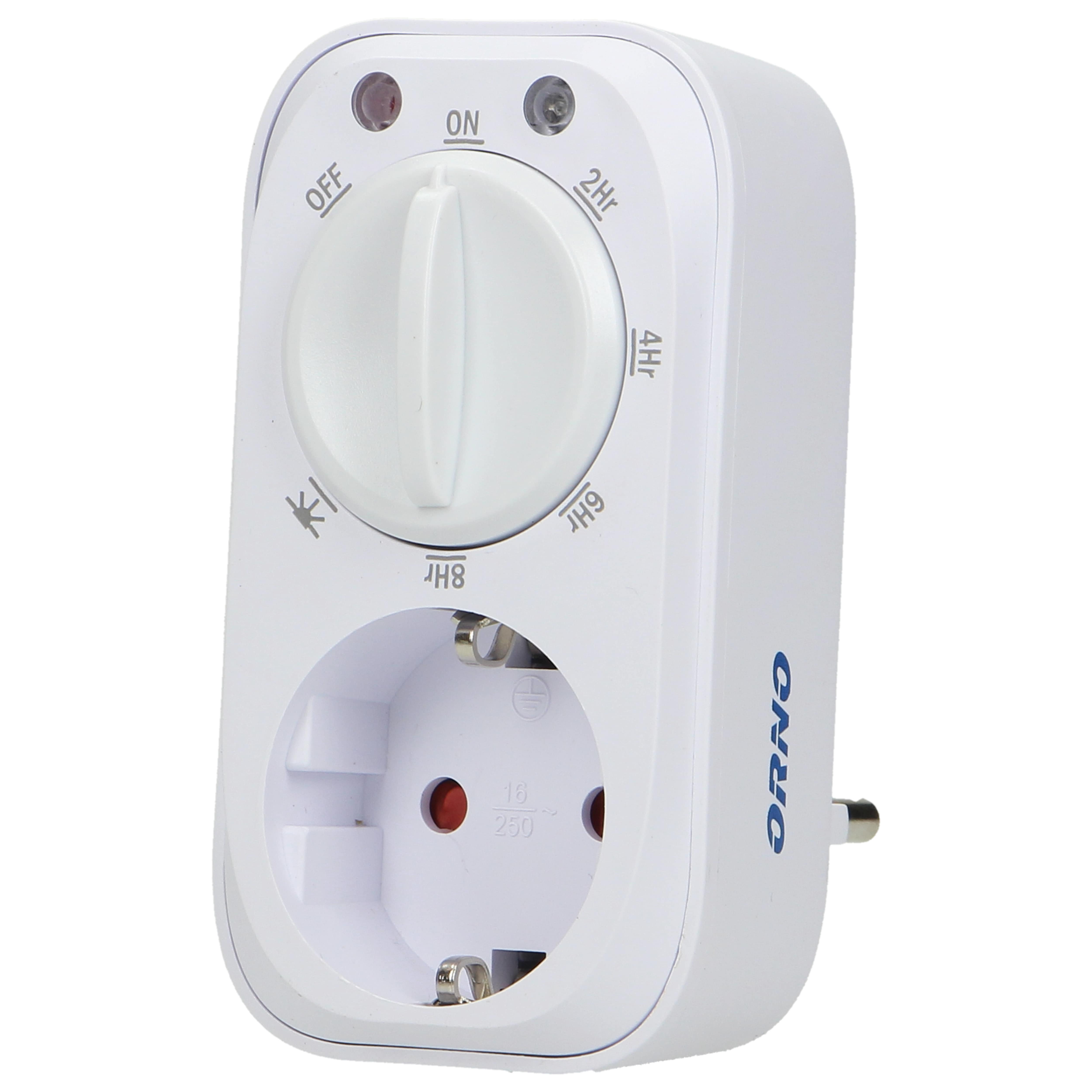 Priza programabila mecanic ORNO OR-PRE-445GS, Schuko, 3680 W, 16A, IP20, senzor crepuscular, 4 moduri de lucru, alb - 2 | YEO