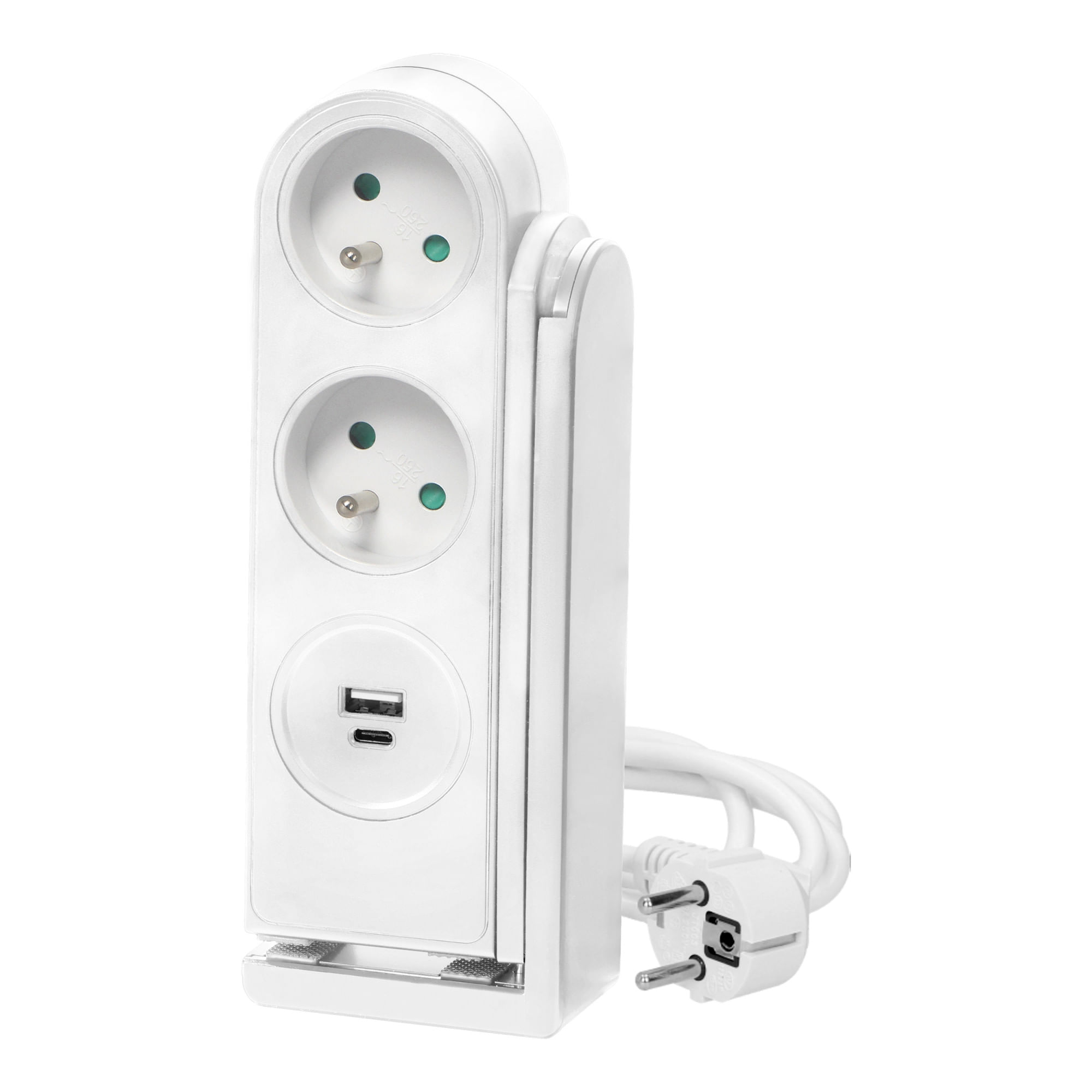 Prelungitor, ORNO, USB, Alb