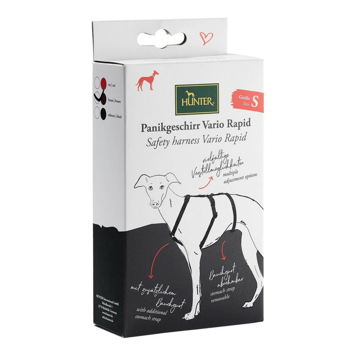 Ham pentru caini Hunter 38-52 cm Maro Negru XS/S - 2 | YEO