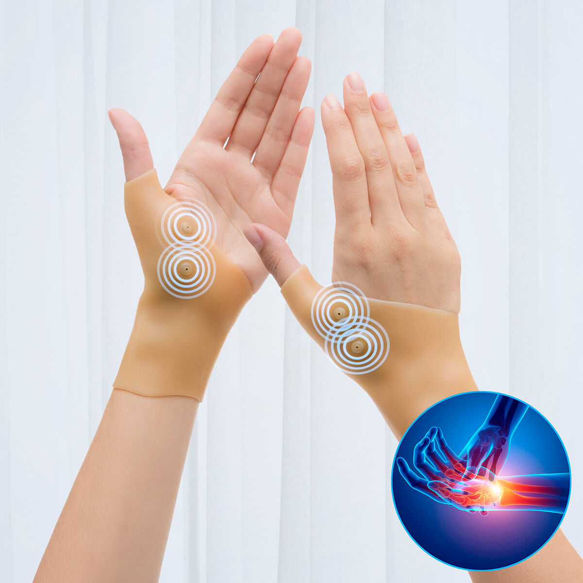 Mansete Compresive cu Puncte Magnetice Imontic InnovaGoods 2 Unitati
