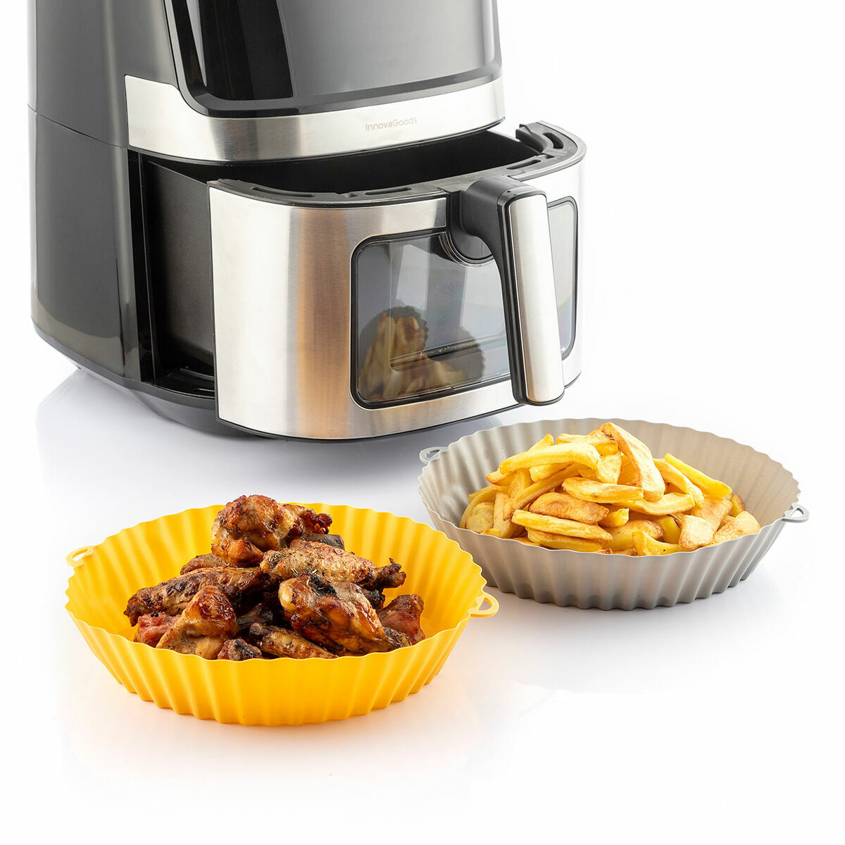 Cosuri din silicon cu perie pentru friteuze cu aer Mollicon InnovaGoods 2 Unitati - 4 | YEO