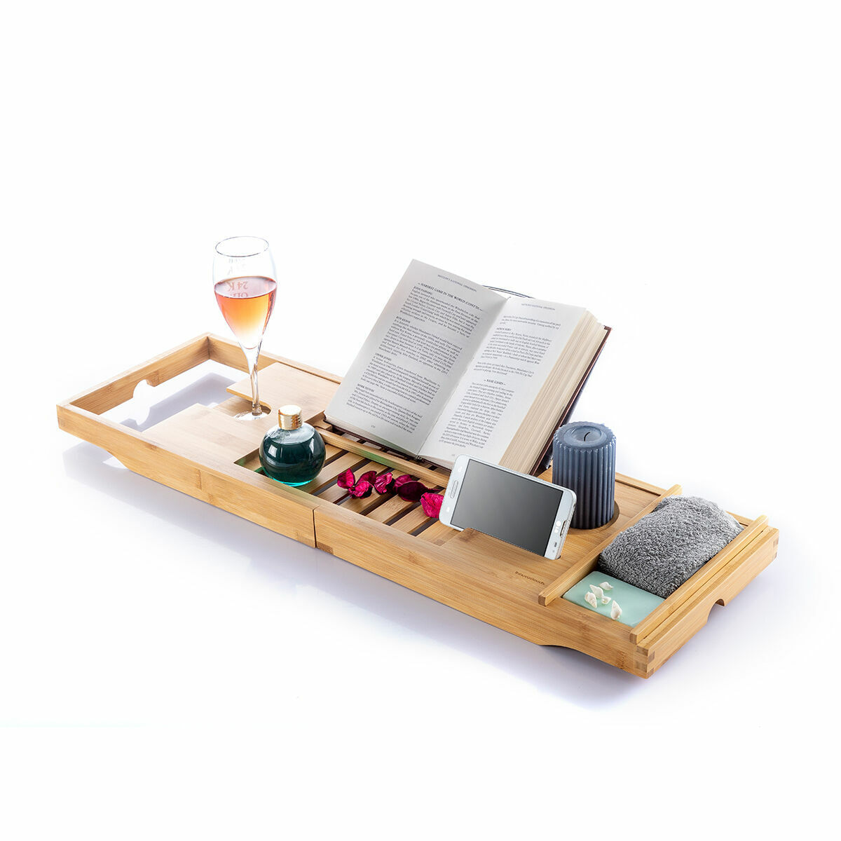 Tava extensibila pentru cada de baie din bambus Trayth InnovaGoods - 4 | YEO