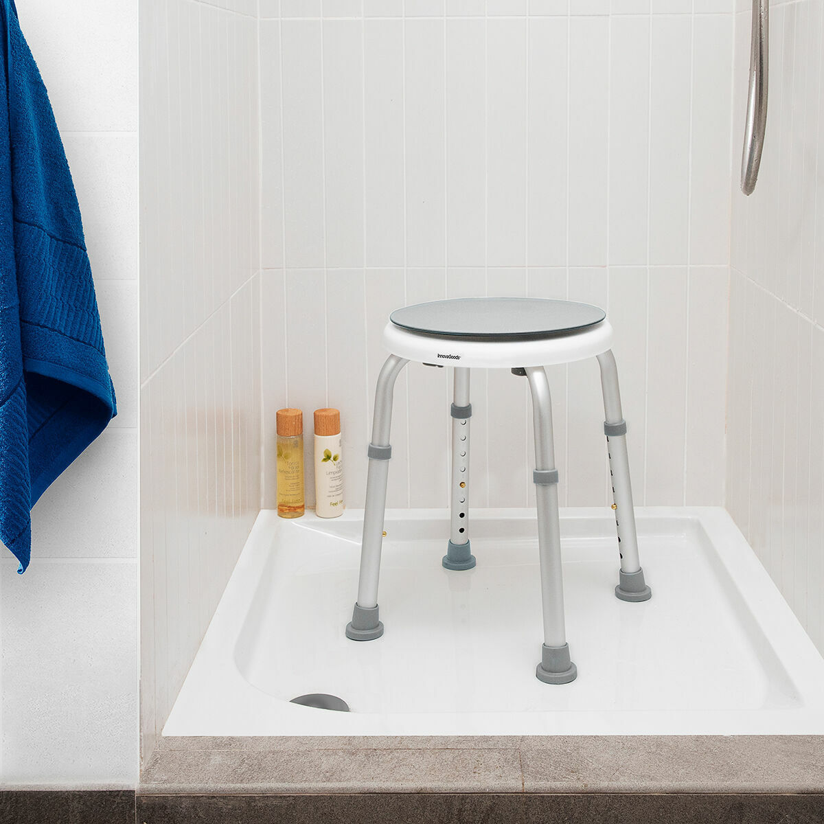 Taburet de baie rotativ si reglabil Roshawer InnovaGoods