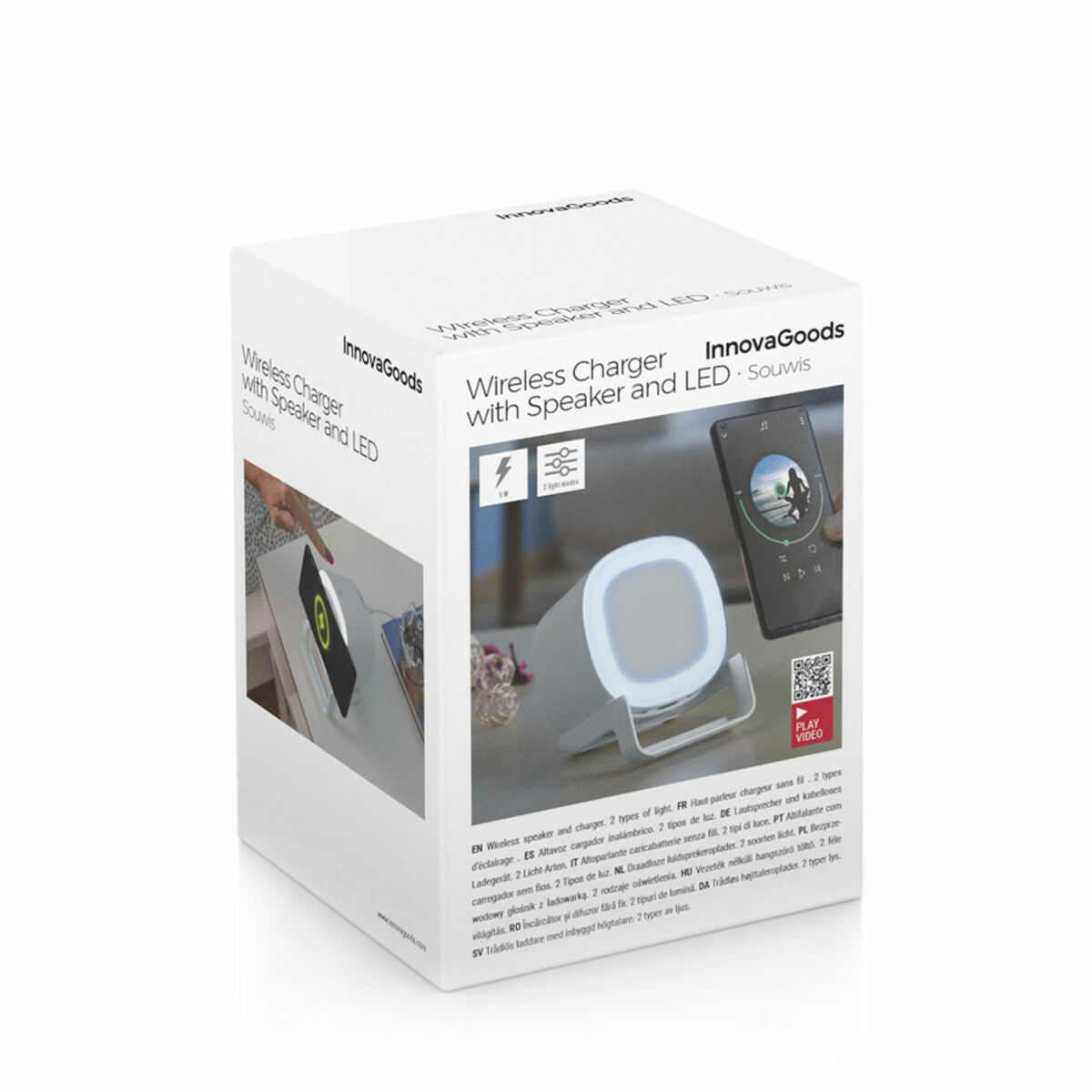 Boxa cu incarcare fara fir cu LED Souwis InnovaGoods - 1 | YEO