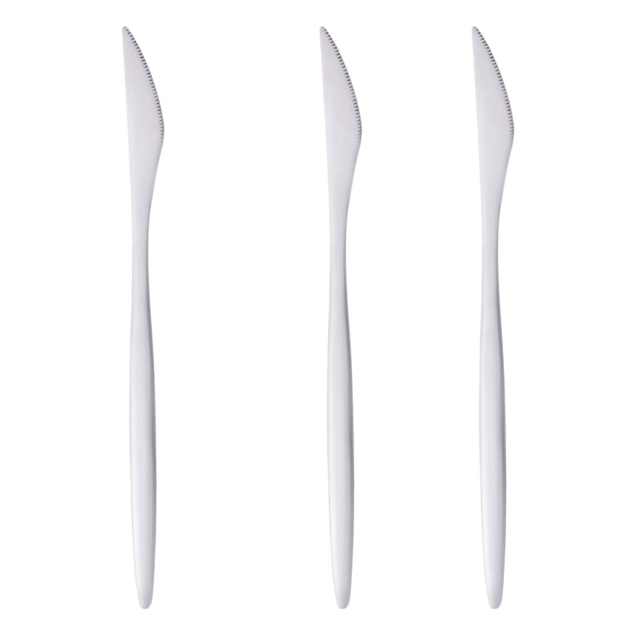 Set cutite masa, slim, otel inoxidabil, lame zimtate, 22cm, 3 bucati — imaginea 2