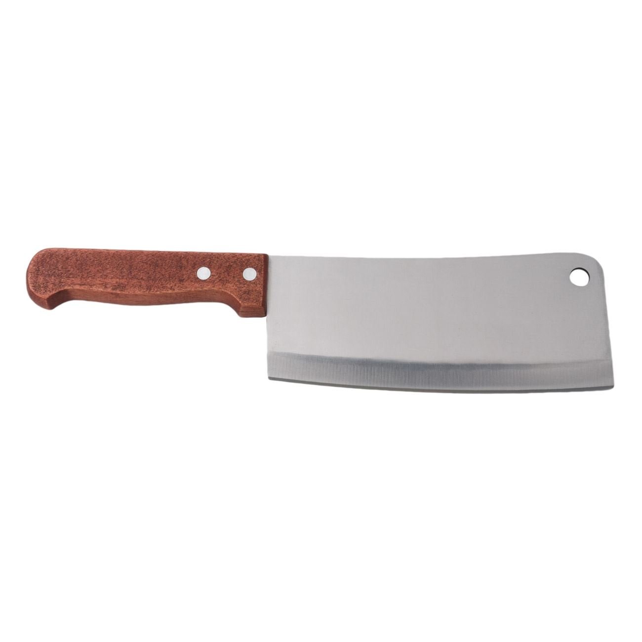 Cutit satar chinezesc, lama inoxidabila, maner lemn, 30cm — imaginea 2