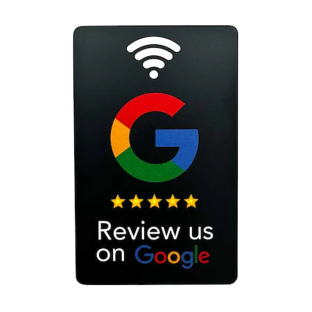 Card pentru recenzii Google NFC, negru