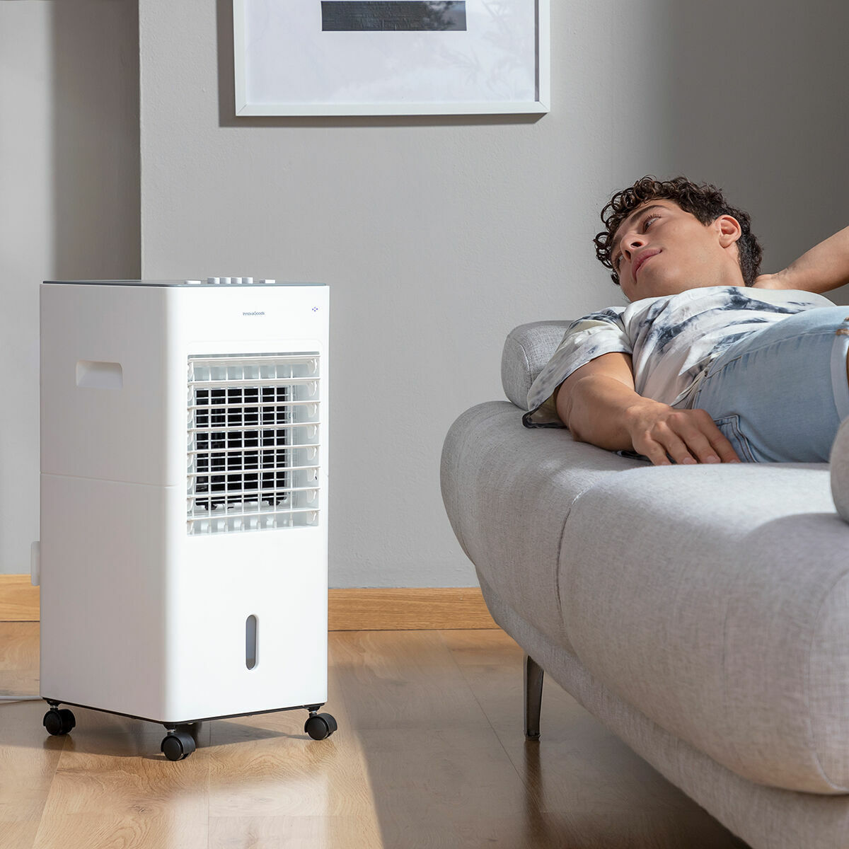 Racitor de aer prin evaporare portabil multifunctional Airvecove InnovaGoods 5 L 65 W