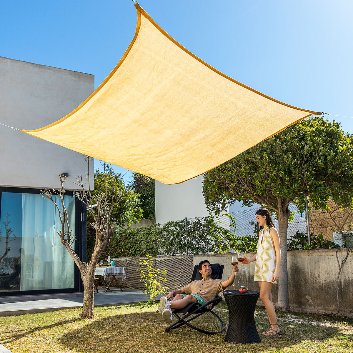 Copertina umbrar dreptunghiulara de panza Shazail InnovaGoods 2 x 3 m