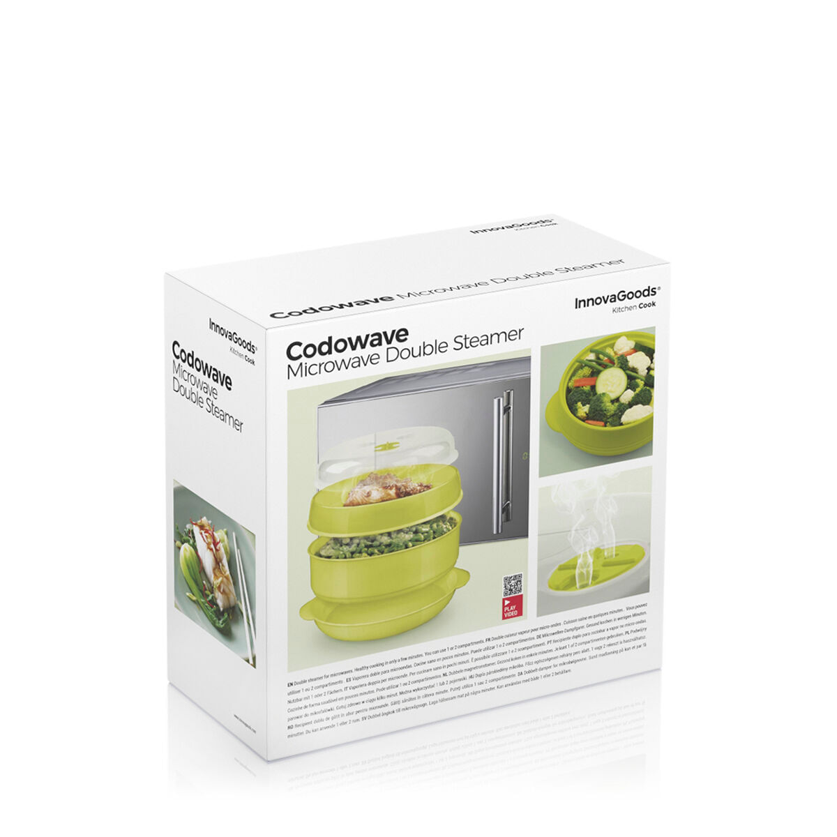 Aparat de Gatit la Aburi Dublu pentru Microunde Codowave InnovaGoods - 1 | YEO