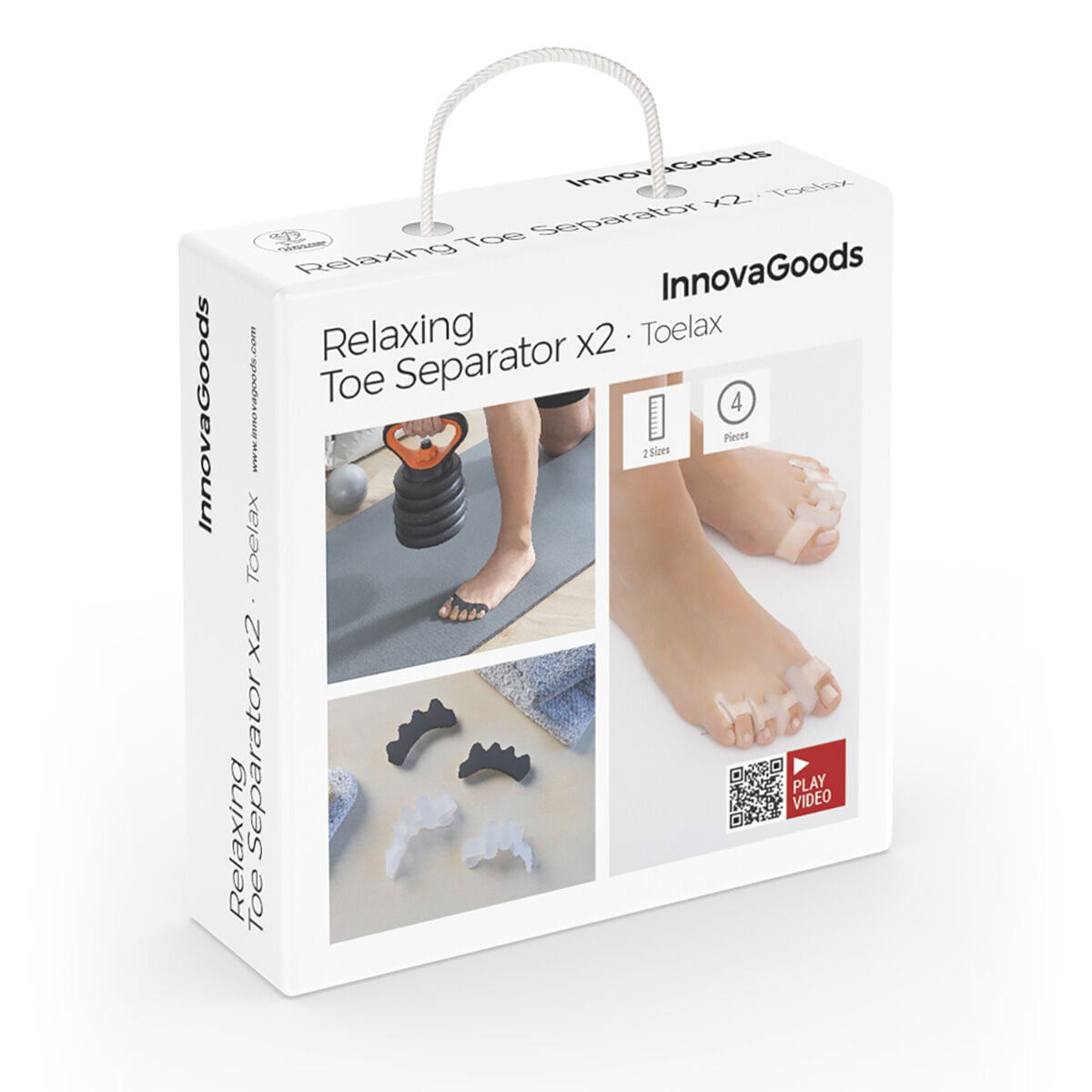 Separatoare de Degete pentru Relaxare si Sport Toelax InnovaGoods 4 Unitati - 1 | YEO