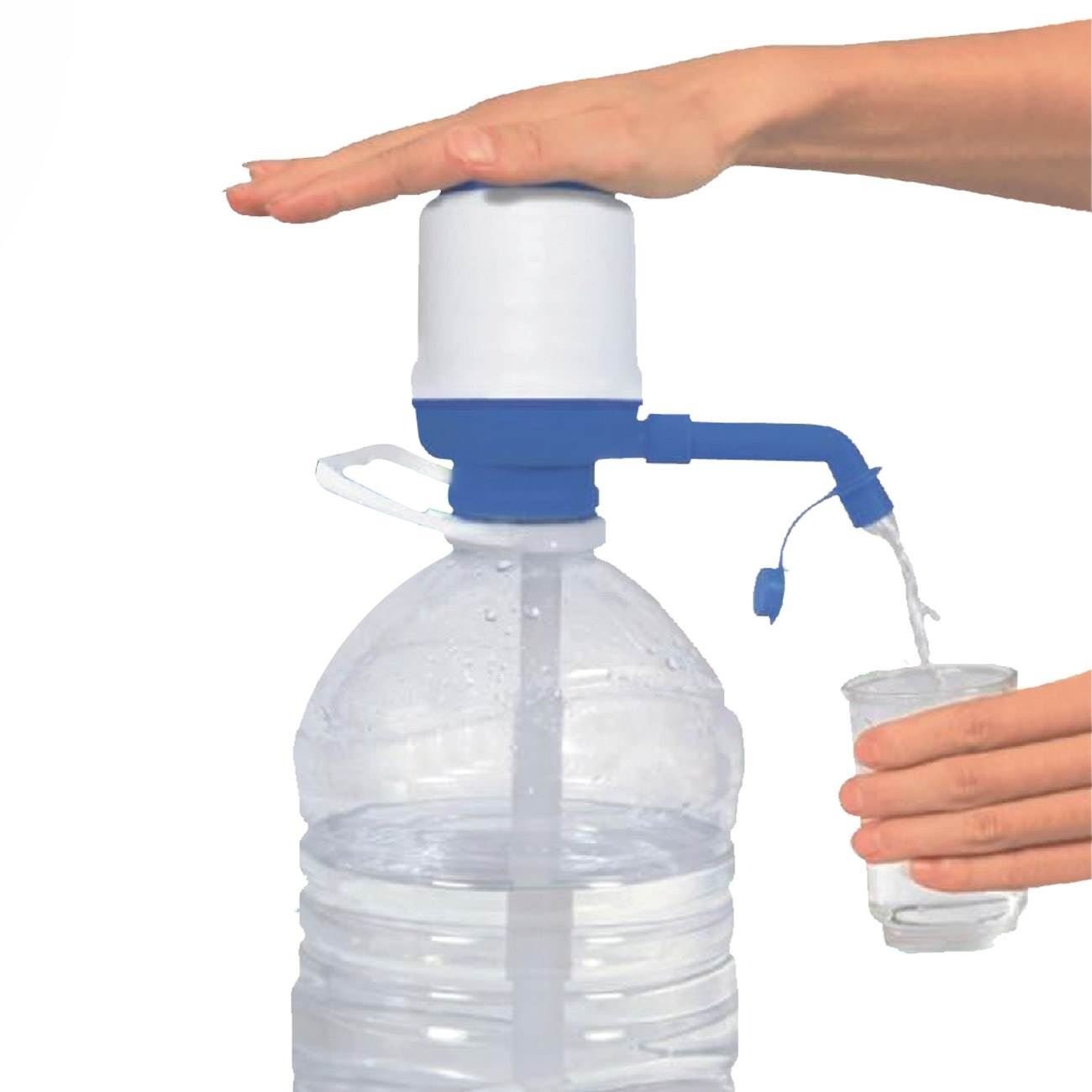 Pompa apa manuala, adaptor inclus, tub lungime 30 cm, alb/albastru — imaginea 2
