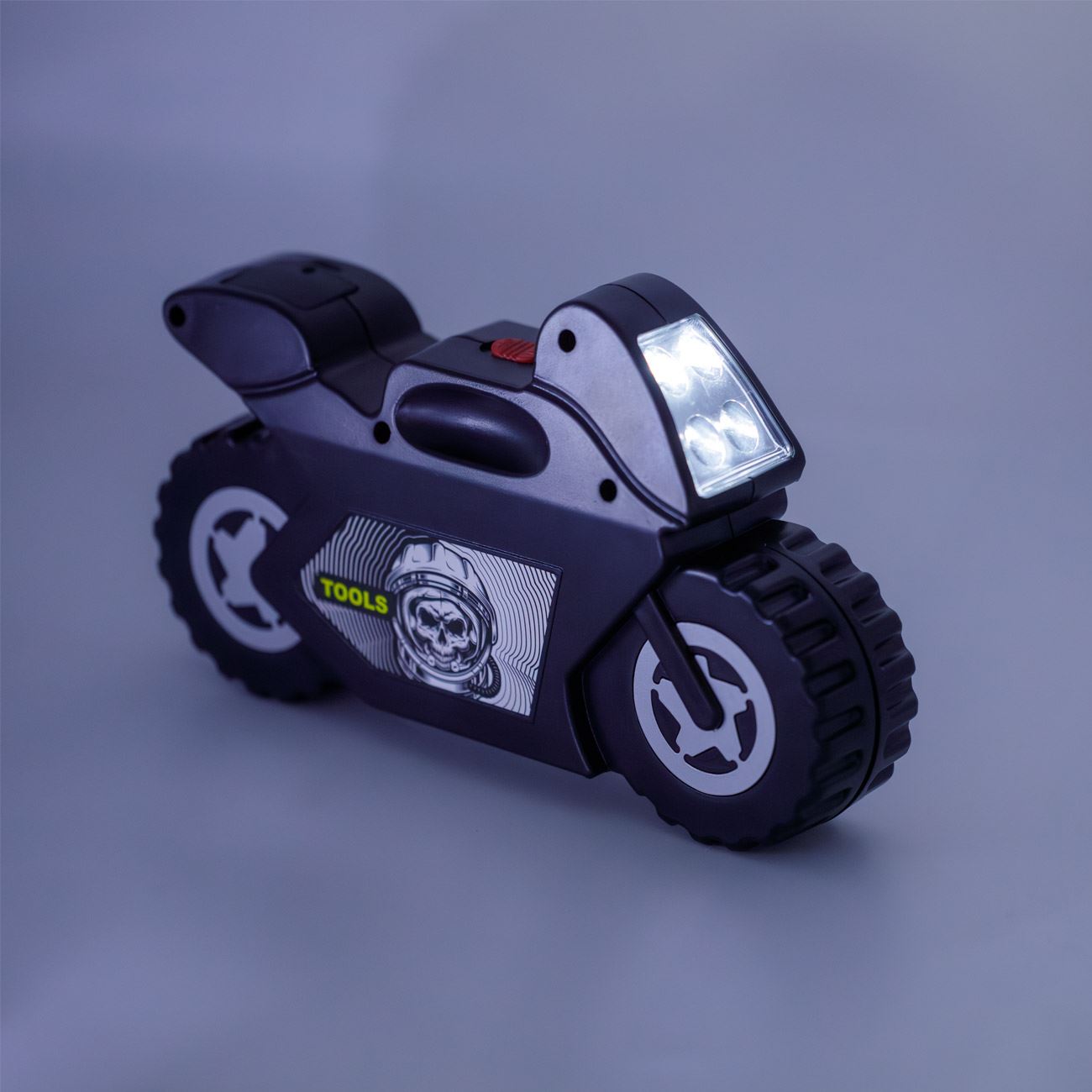 Trusa unelte multifunctionale, model motocicleta, 22 bucati, cu lumina, baterii incluse — imaginea 3