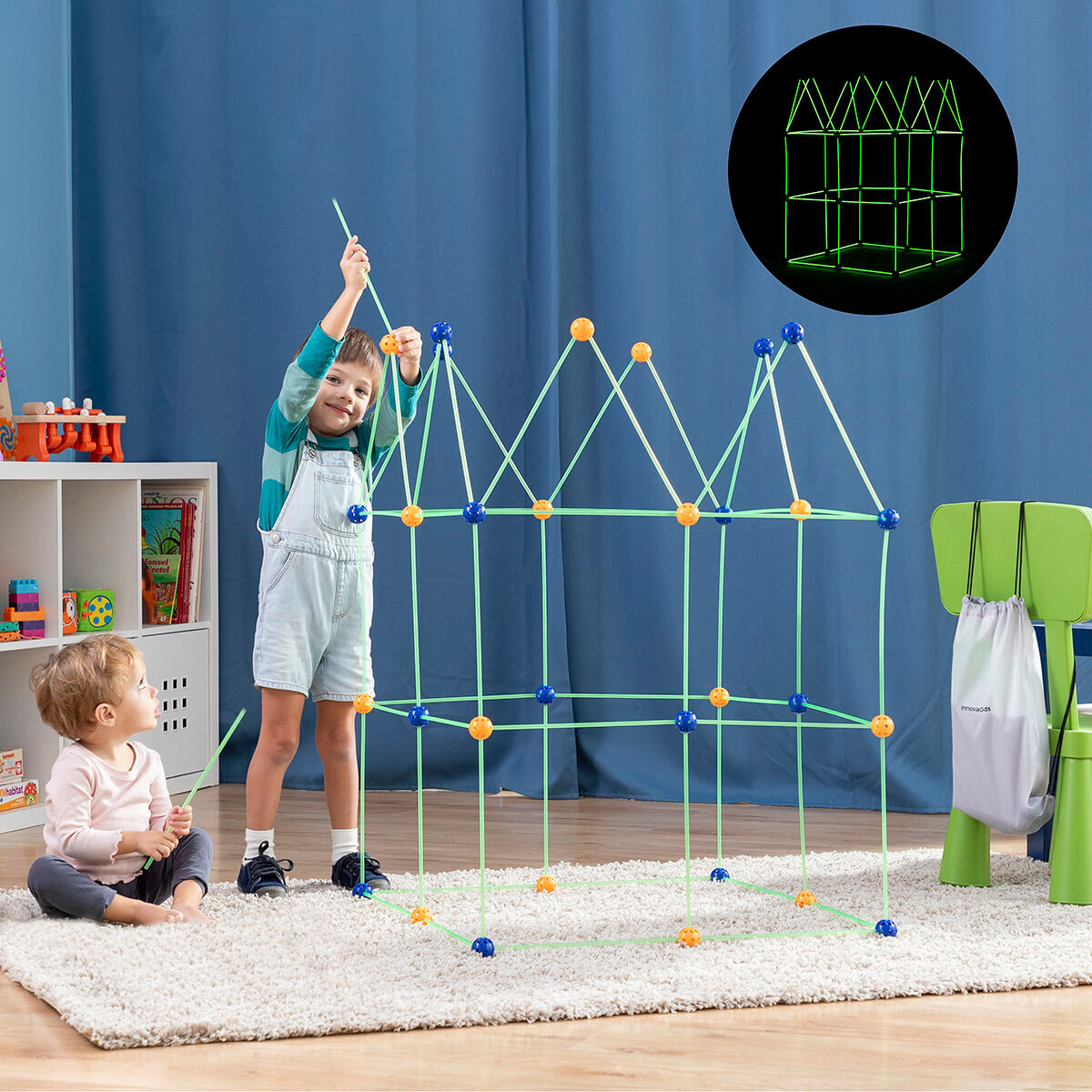 Kit de Constructie Fort pentru Copii Archikitt InnovaGoods 85 Piese