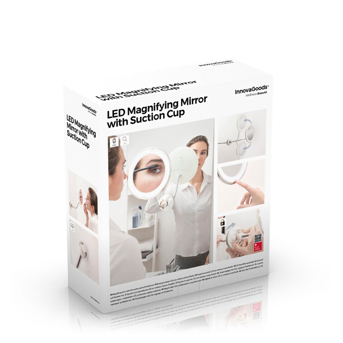 Oglinda cosmetica cu LED cu picior flexibil si ventuza Mizoom InnovaGoods - 1 | YEO