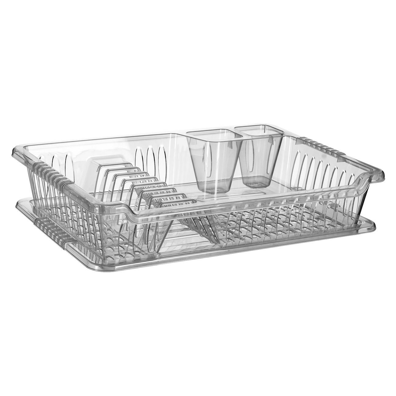 Uscator vase plastic, tava colectare apa, 40x 29 x 9cm, gri