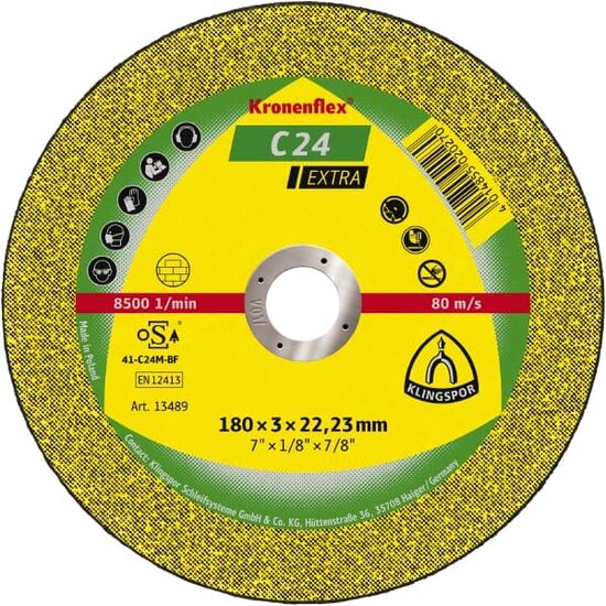 Disc debitare C 24 EX 125x2.5x22.23mm Drept pentru piatra,beton Klingspor 242144