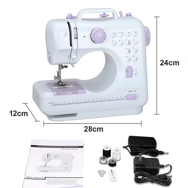 Masina de cusut electrica,12 tipuri de cusaturi, lumina integrata, 28x12x26cm - imagine 2