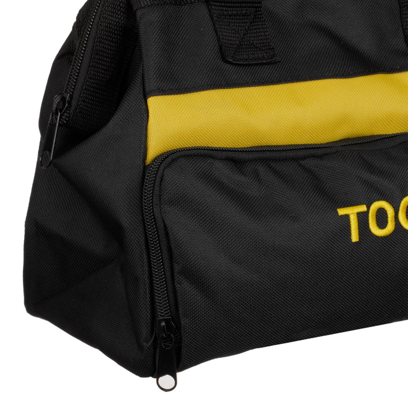 Geanta unelte, model tools, negru cu detalii galbene, dimensiuni 30x 13 x 25 cm — imaginea 2