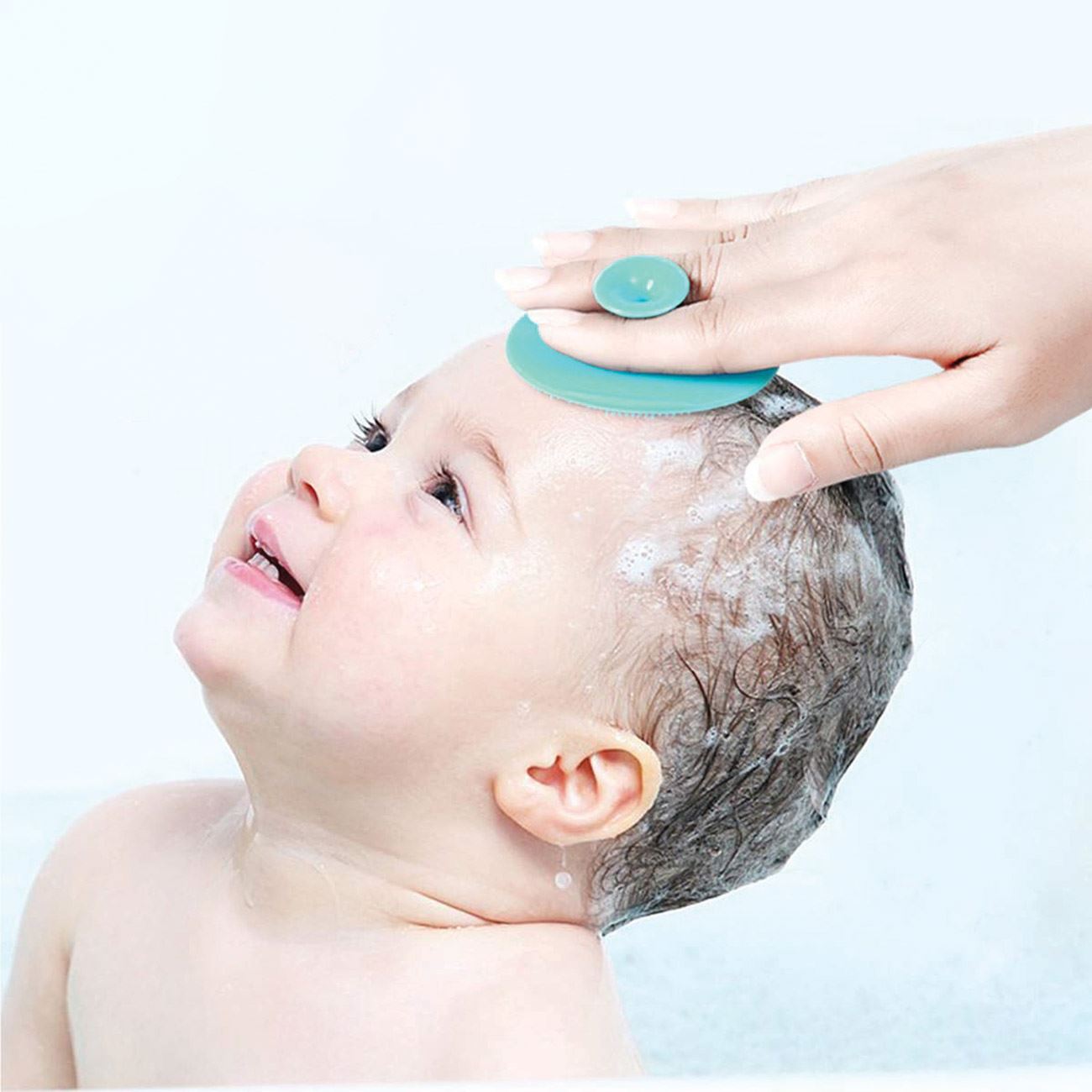 Perie silicon bebelusi, honeybaby, maner moale, verde, 5 x 6.5cm - imagine 2