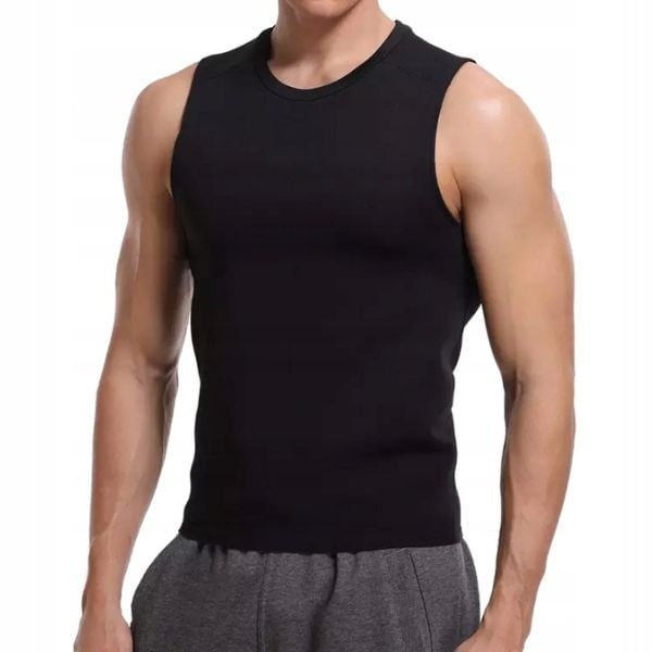 Maiou de slabit pentru barbati din neopren, L - XXXL, Calitate premium, Negru/Galben, L - 4 | YEO
