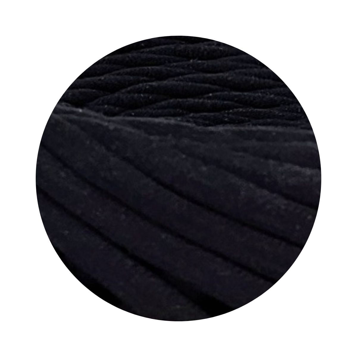 Fir panglica pentru crosetat tricotat si macrame, KaDi Extra Small, 3-5 mm, 110 m, 100% bumbac, culoare Negru - 1 | YEO