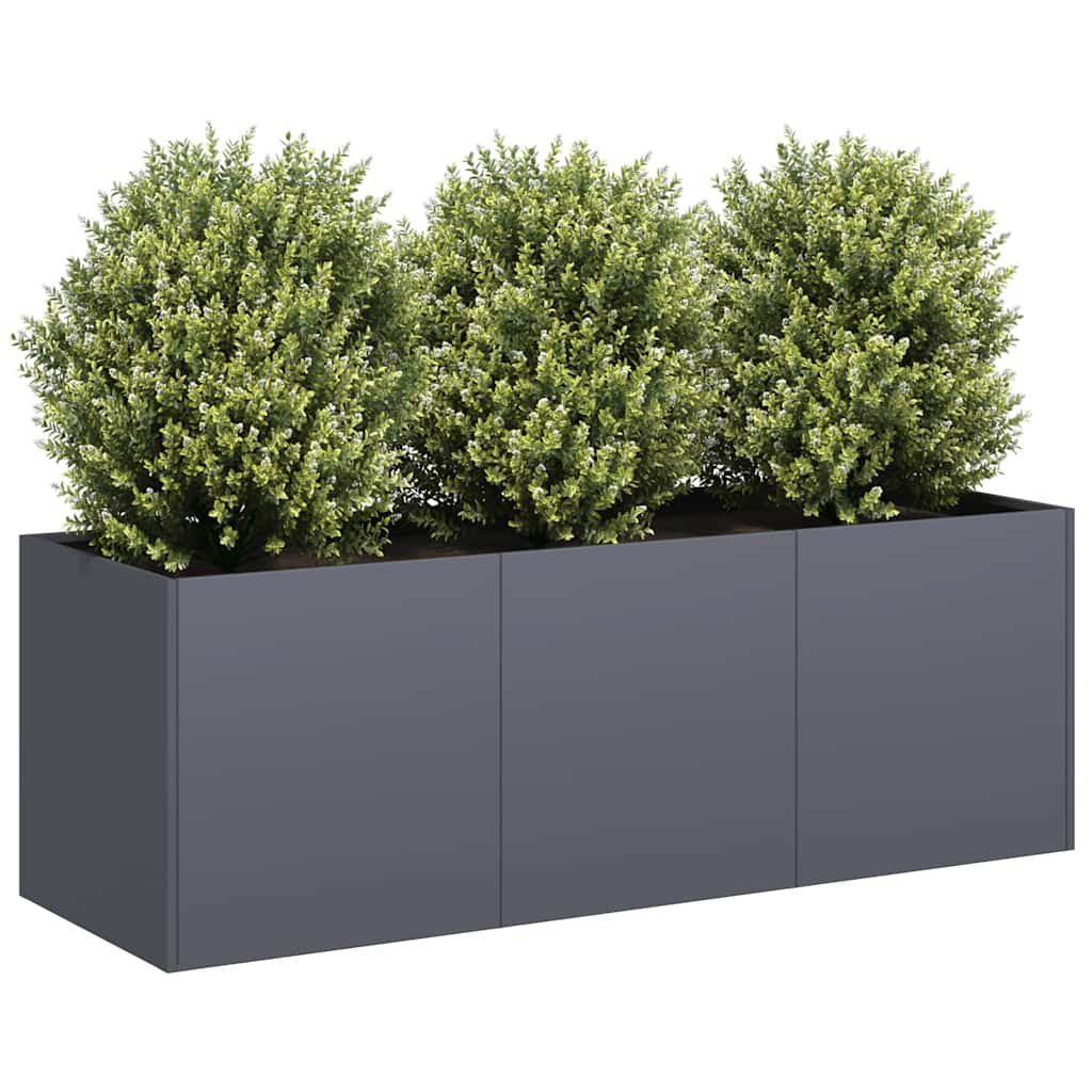 Jardiniera Antracit 120x40x40 cm Otel laminat la rece - 1 | YEO