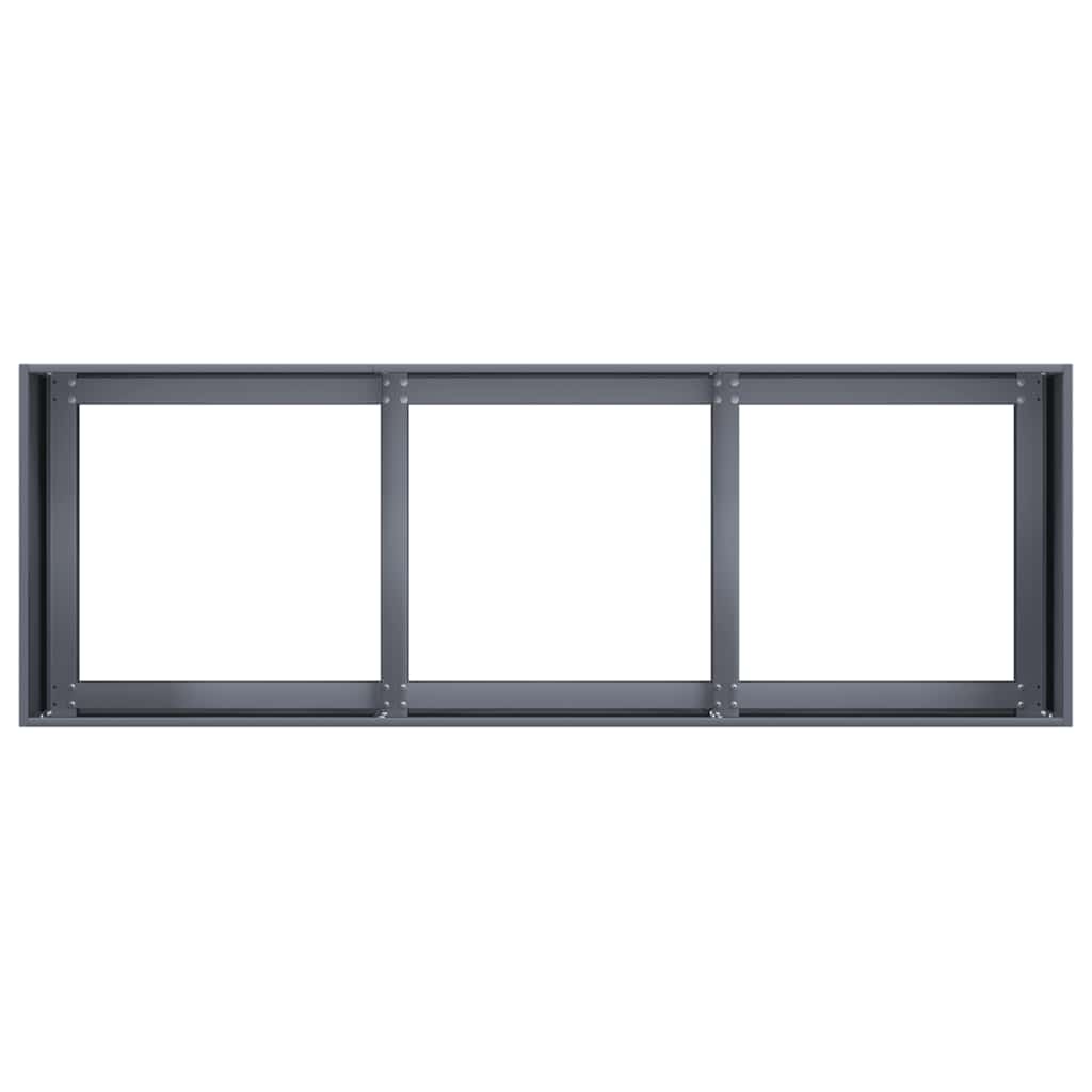 Jardiniera Antracit 120x40x40 cm Otel laminat la rece - 4 | YEO