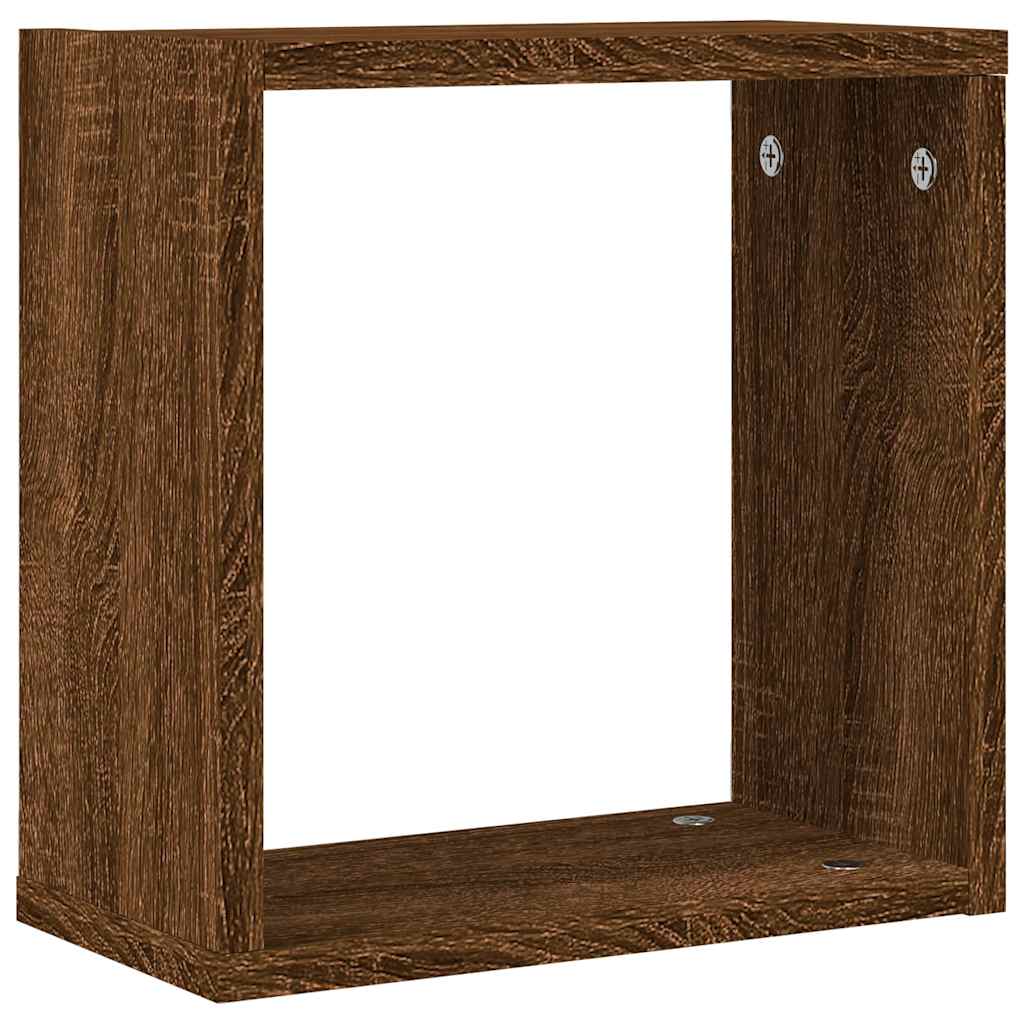Rafturi cuburi de perete 4 buc Stejar maro 30x15x30 cm — imaginea 5