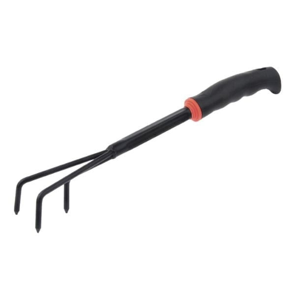 Set 6 unelte pentru gradinarit, din plastic dur si otel, Dimensiuni 30-39 cm, Negru