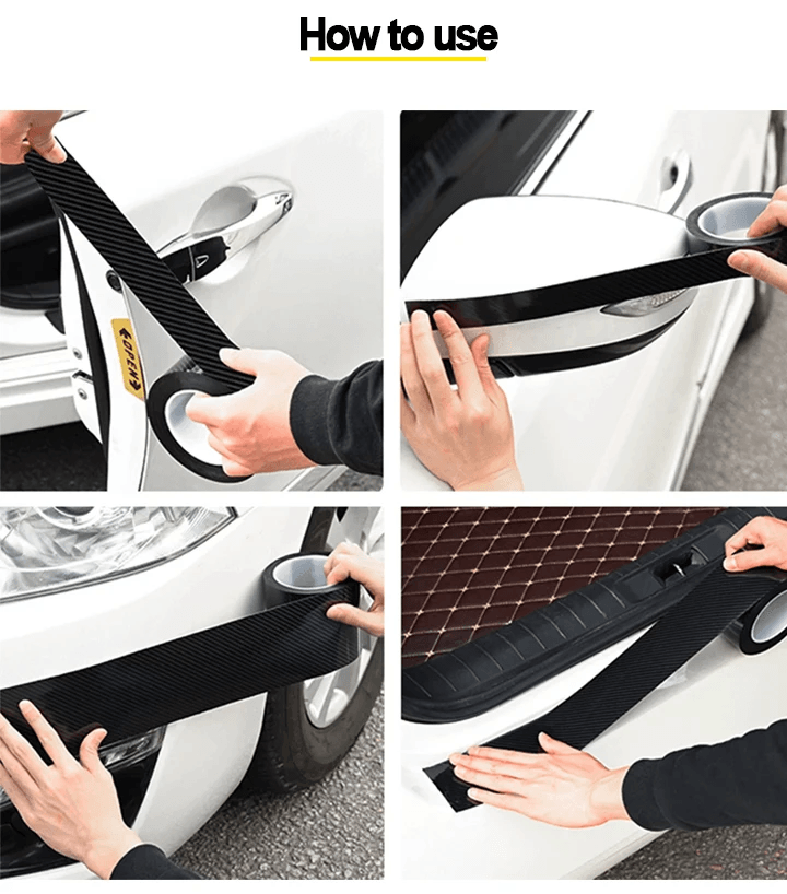 Banda Adeziva Carbon pentru Protectie si Tuning, Interior sau Exterior Auto, 5x500cm, Negru - imagine 10