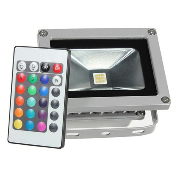 Proiector LED halogen cu iluminare RGB, Paleta de 16 culori, Putere 10 W, Alb — imaginea 2