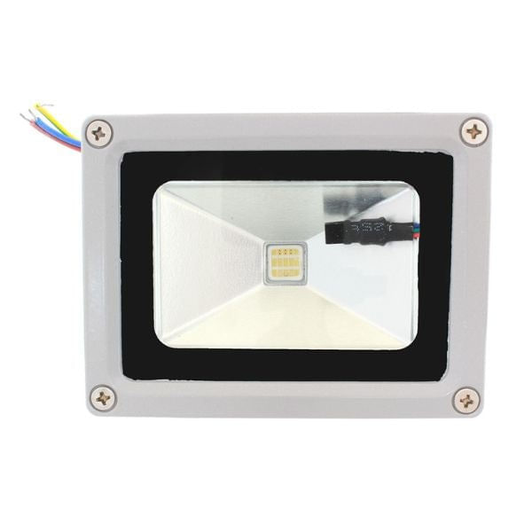 Proiector LED halogen cu iluminare RGB, Paleta de 16 culori, Putere 10 W, Alb — imaginea 6