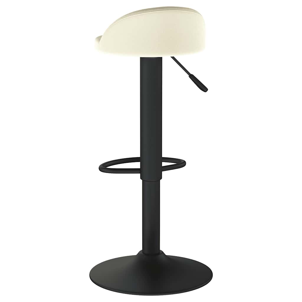 Scaun de bar, crem, catifea — imaginea 5